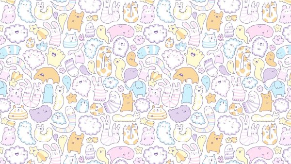 Фон с мелкими картинками