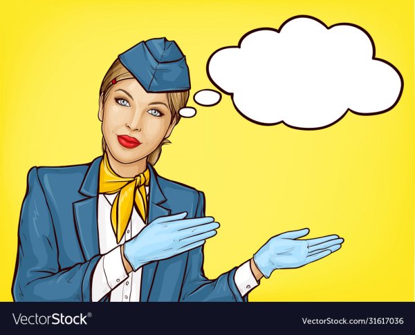 Стюардесса поп арт