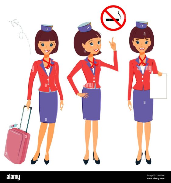 Стюардесса без фона