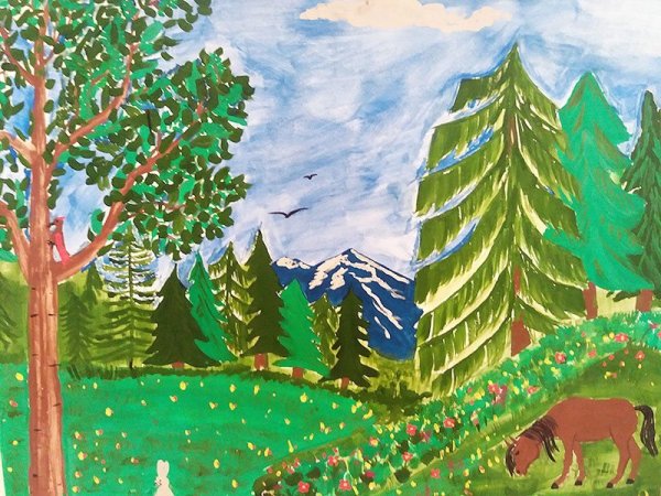 Рисование леса