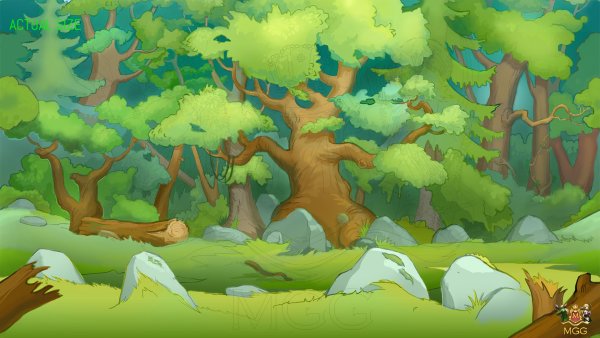 Лес из мультика