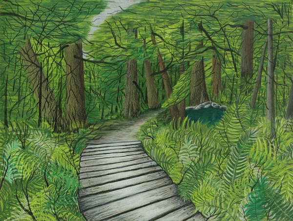 Нереальный лес рисунок