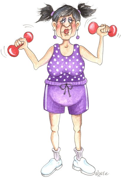 Фитнес карикатуры