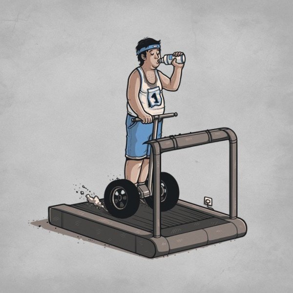 Тренажерный зал карикатура