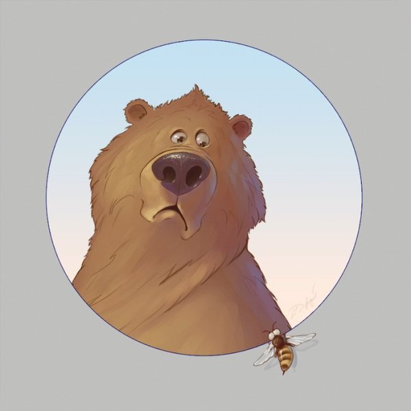 Медведь смешной арт
