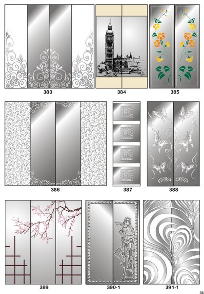 Каталог рисунков для шкафов купе Пальма