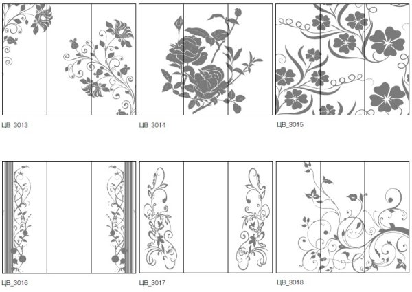 Шкаф купе с пескоструйным рисунком