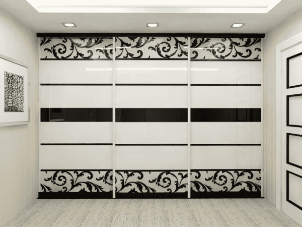 Шкаф купе бело черный