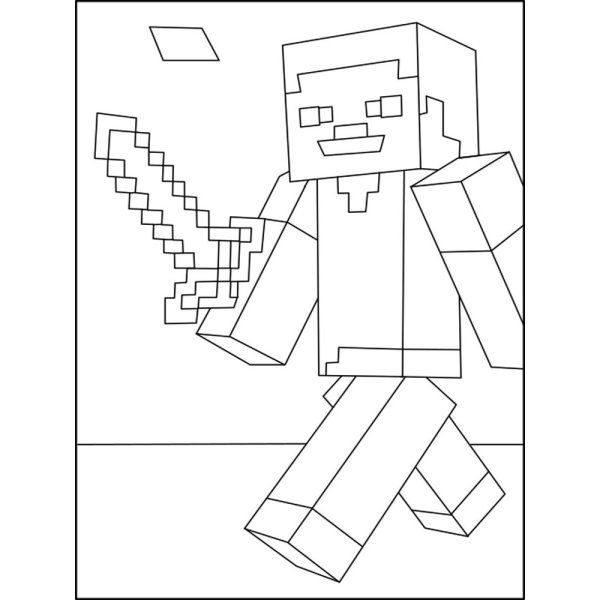 Персонажи из МАЙНКРАФТА раскраски