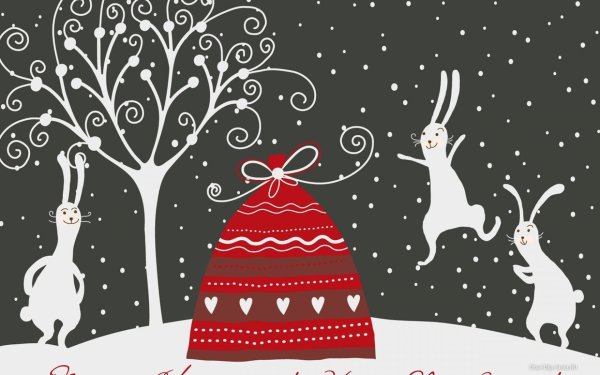 С новым годом стильная иллюстрация