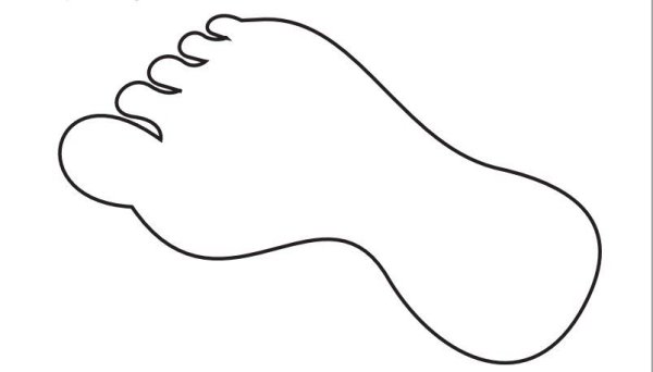 Контур стопы человека