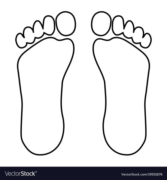 Отпечаток стопы контур