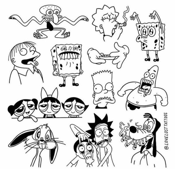 Тату эскизы маленькие прикольные