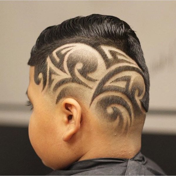 Змея узор на голове стрижка