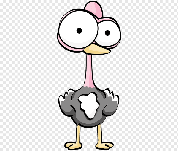 Мультипликационные страус