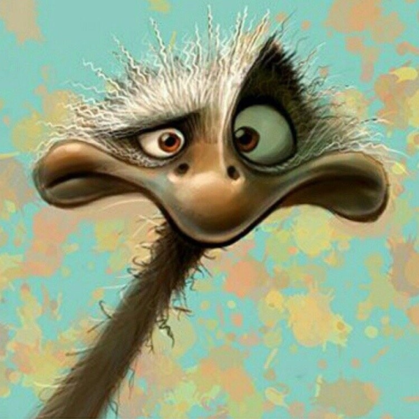 Страус мультик