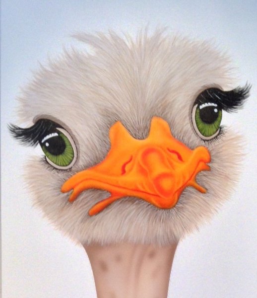 Страус шарж