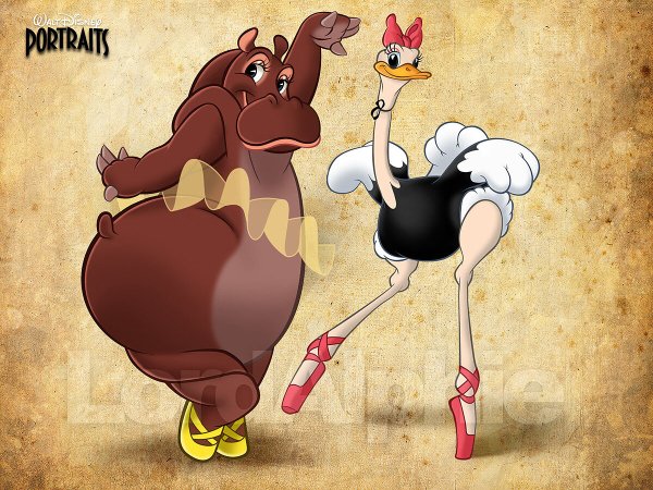 Страус портрет