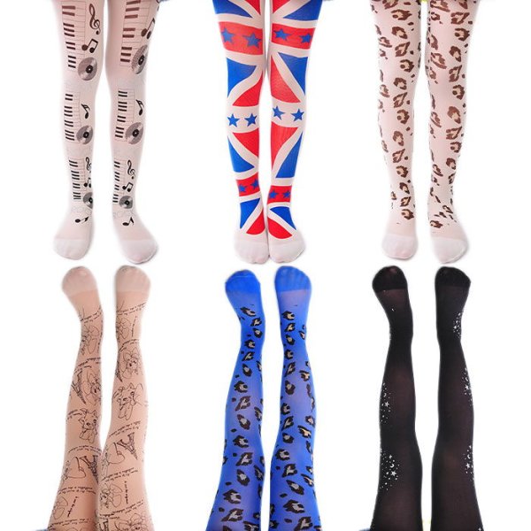 Сочетание колготок с узором