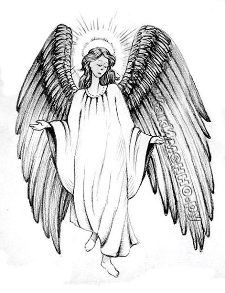 Ангел хранитель для срисовки