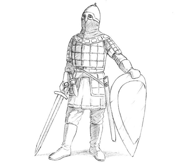 Богатырь рисунок