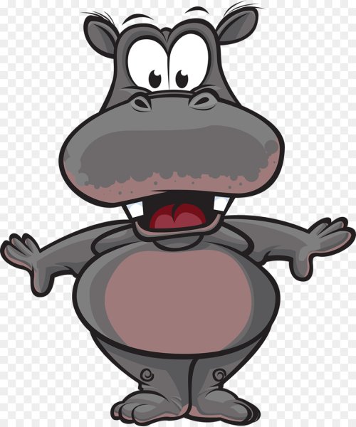 Бегемот мультяшный