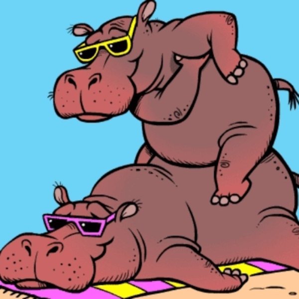 Прикольный Бегемотик