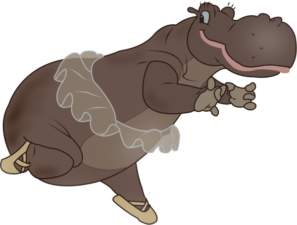 Бегемотик мультяшный