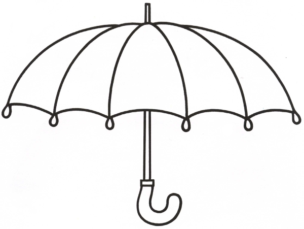 Зонт раскраска для малышей