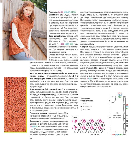 Вязаный жилет спицами для женщин с описанием и схемой для начинающих