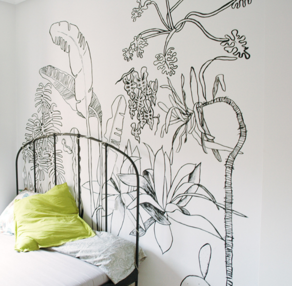 Роспись стен в спальне