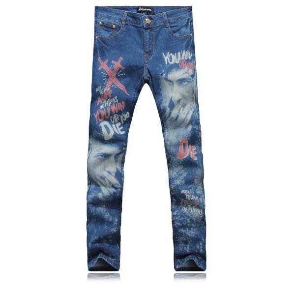 Джинсы с принтами мужские