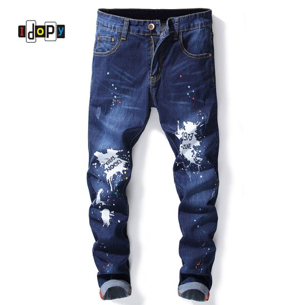 Джинсы с краской мужские