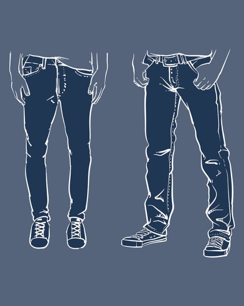 Рисунок на джинсах Минимализм