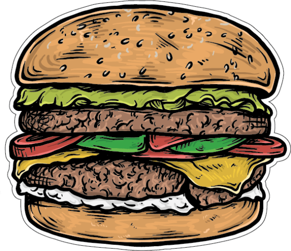 Бургер рисовать