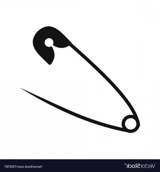 Булавка черно-белая