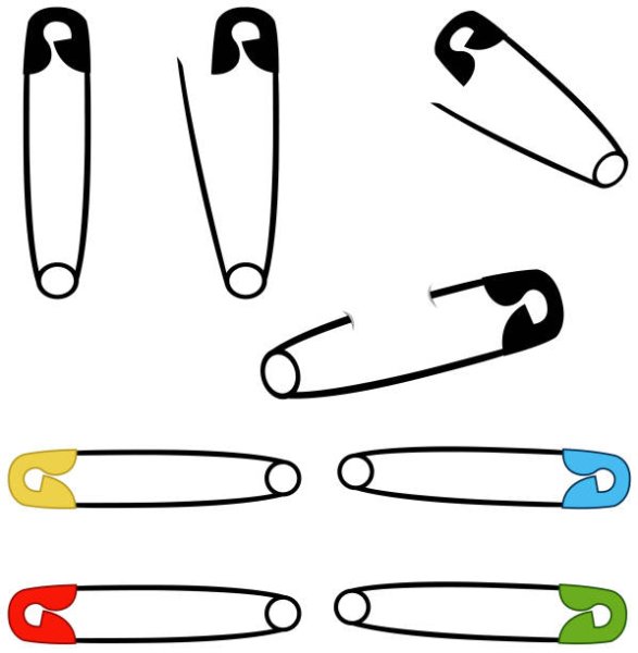 Английская булавка рисунок