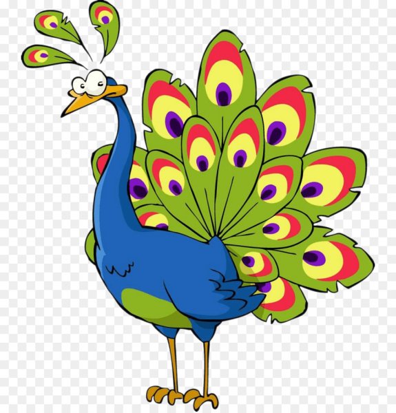 Павлин из мультика