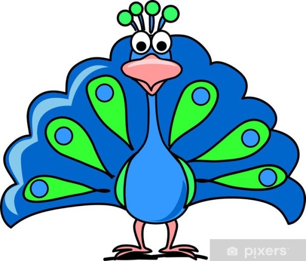 Павлин мультяшный