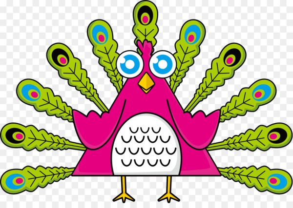 Павлин мультяшный