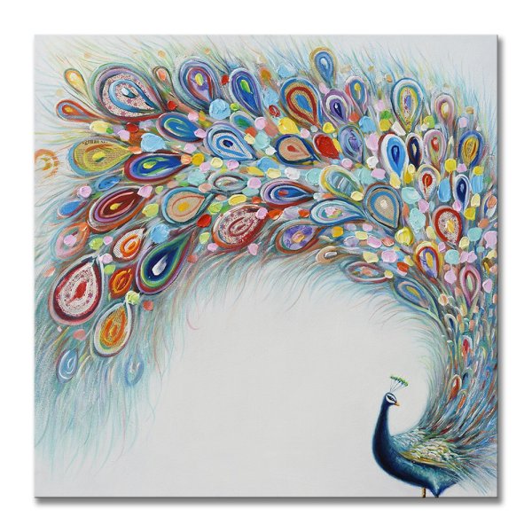 Павлин живопись на стене