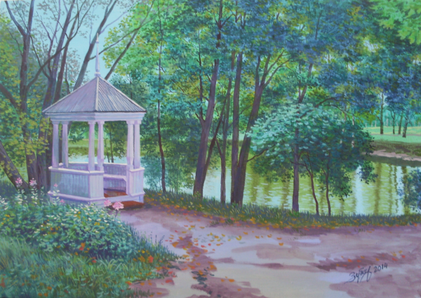 Беседка Пушкина в Болдино