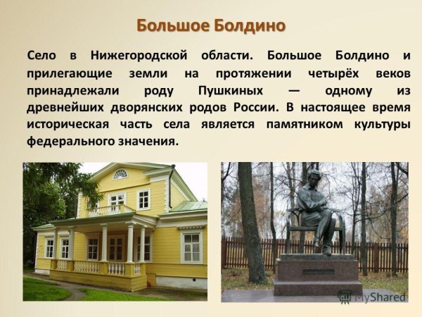 Дом-музей Пушкина в Болдине 1830