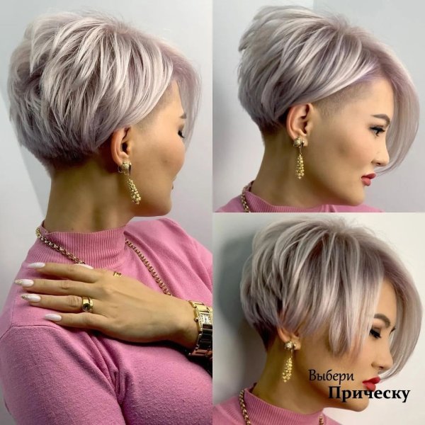 Женская стрижка с узорами