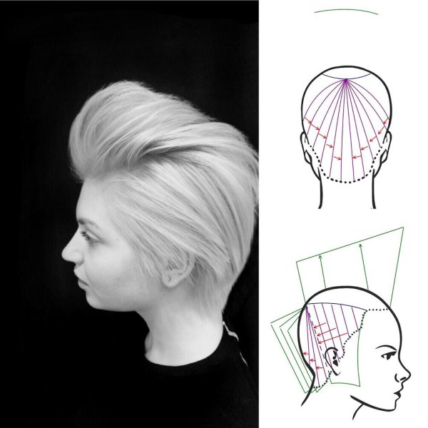 Причёски с выбритым затылком женские