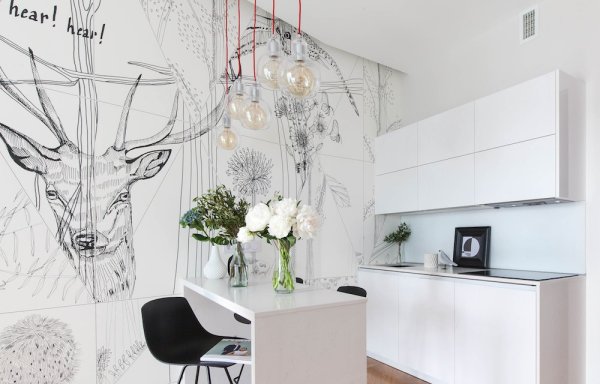 Современная роспись стен в интерьере