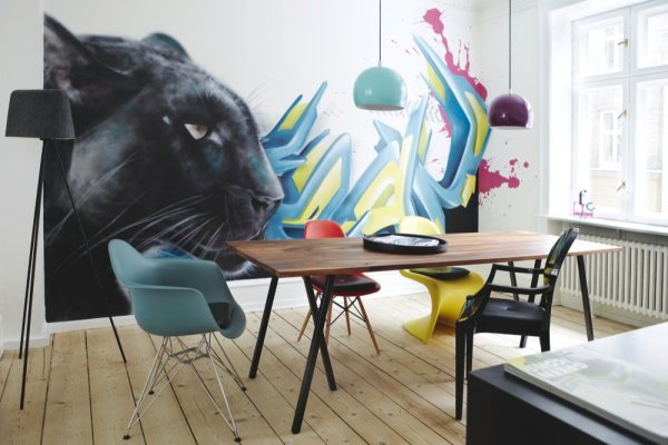 Стильные фотообои в интерьере