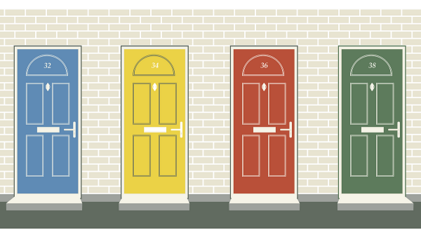 Дверь в подъезд вектор