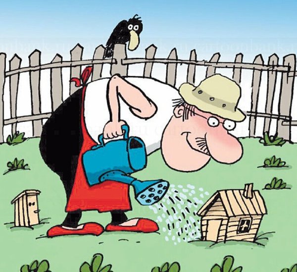 Огород карикатура