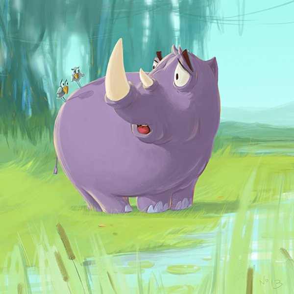 Носорог иллюстрация